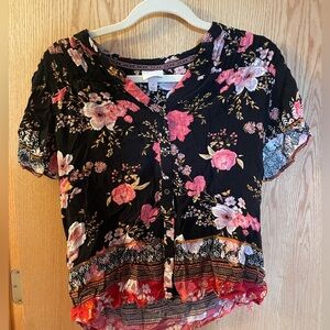 Floral Button Up Blouse